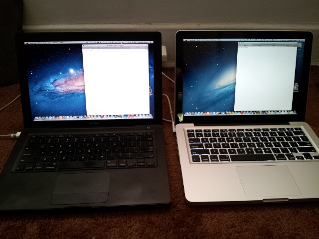 Four generations of Apple laptops · Franklin Chen