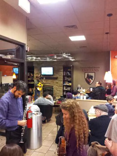 CMU Klezmer Band waiting for turn