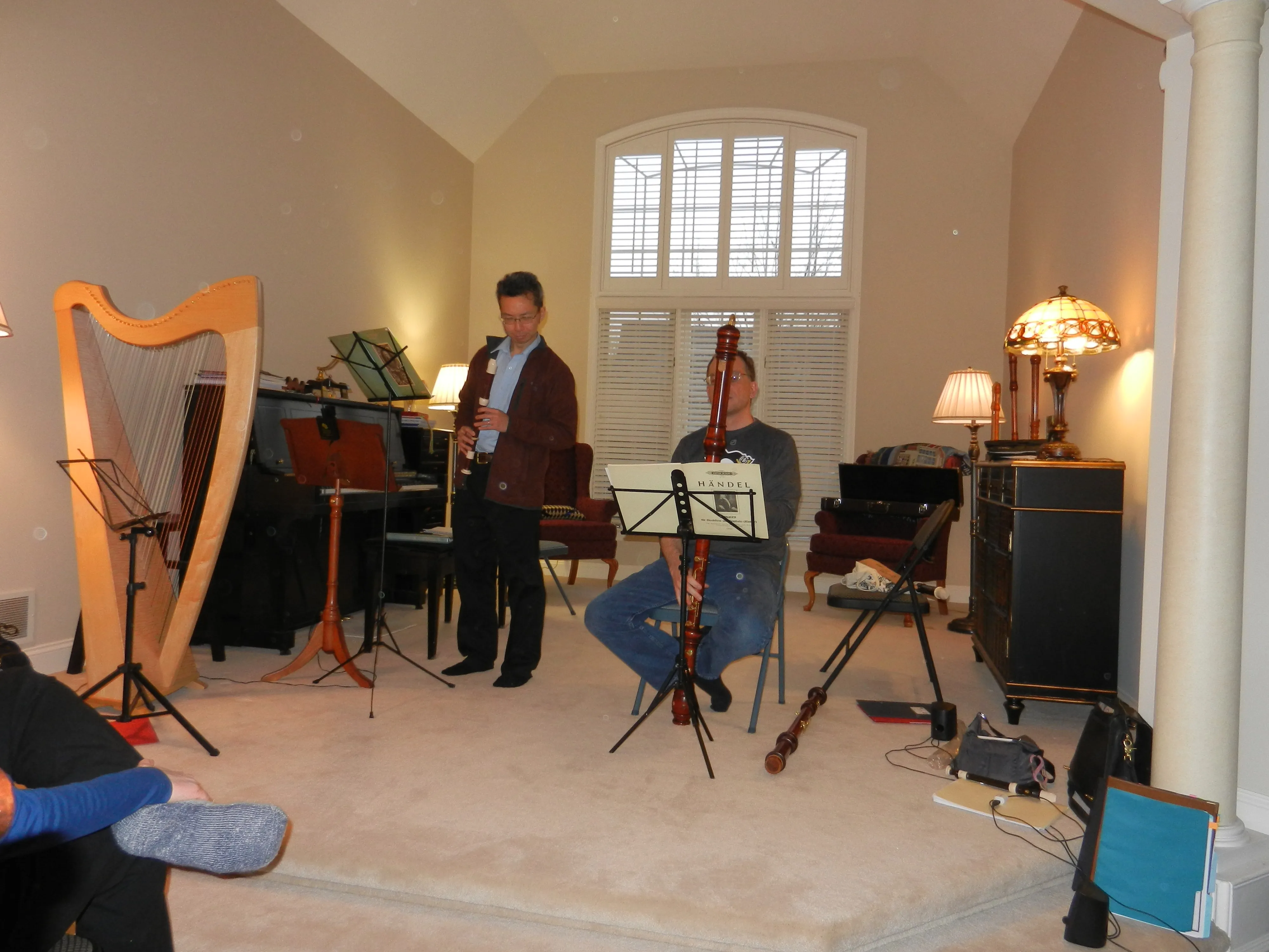 Franklin and Mike playing Handel