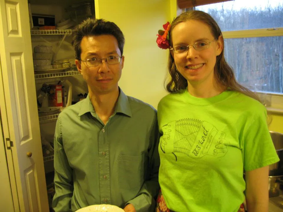 Abby and Franklin in green