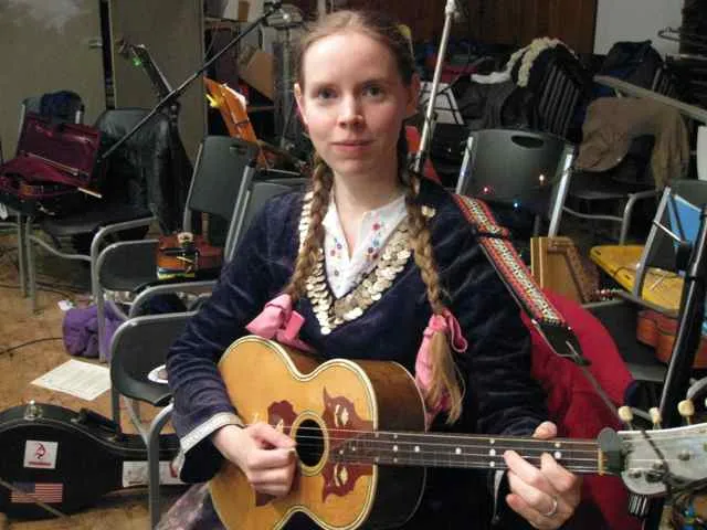 Abby posing with tamburitza