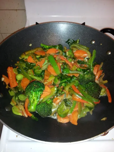 Broccoli and other vegetables