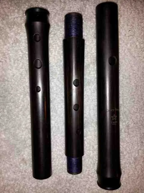 Casey Burns Small-Handed Folk Flute, disassembled