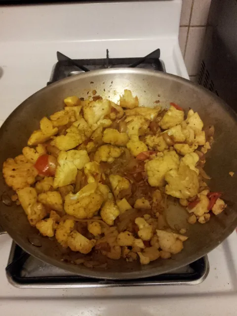 Sauteed cauliflower florets