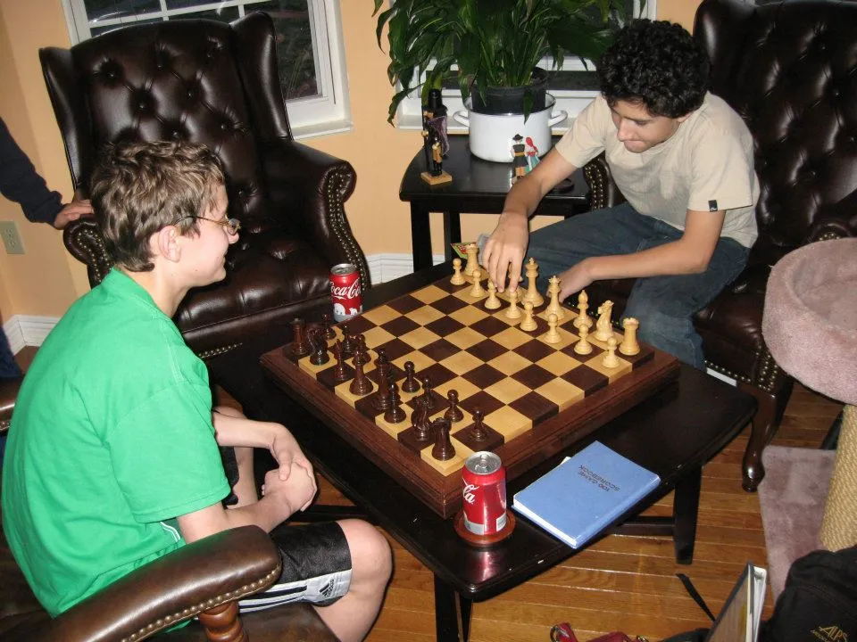 Boys playing chess