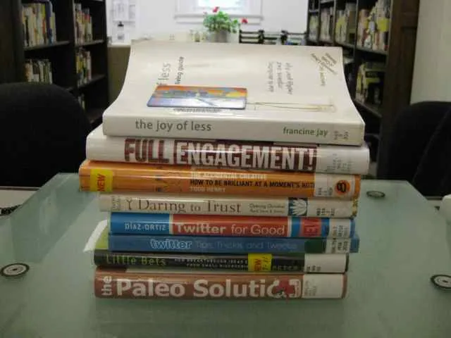 Picking up books on hold for me