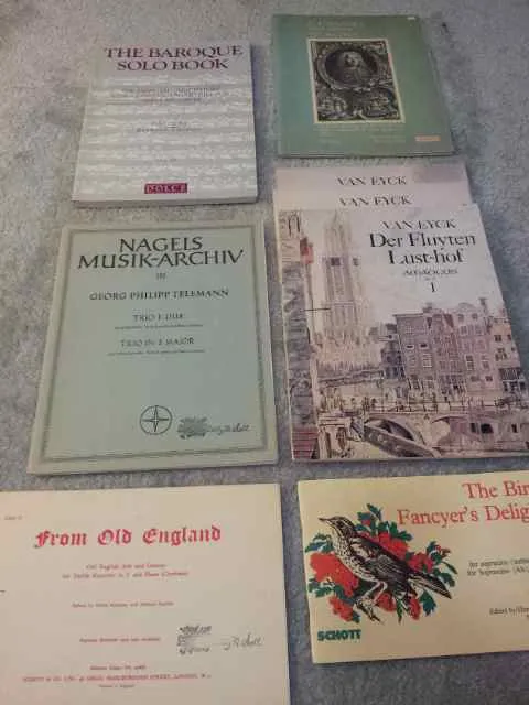 Selection of recorder music someone donated to the Pittsburgh Recorder Society