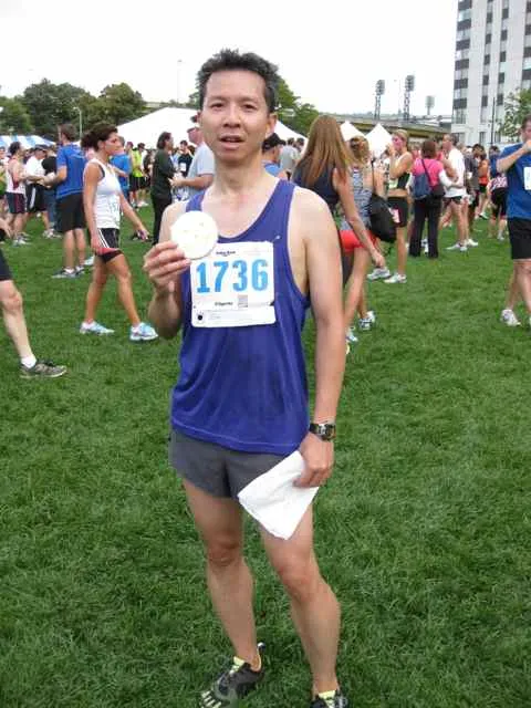 Franklin with Smiley Cookie after race