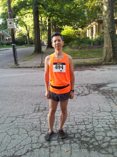 Franklin wearing orange singlet