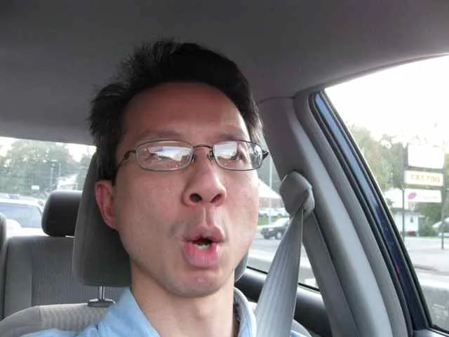 Franklin singing in car