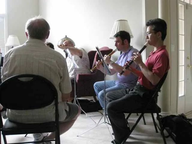 Pittsburgh Recorder Society group performing at summer 2011 recital