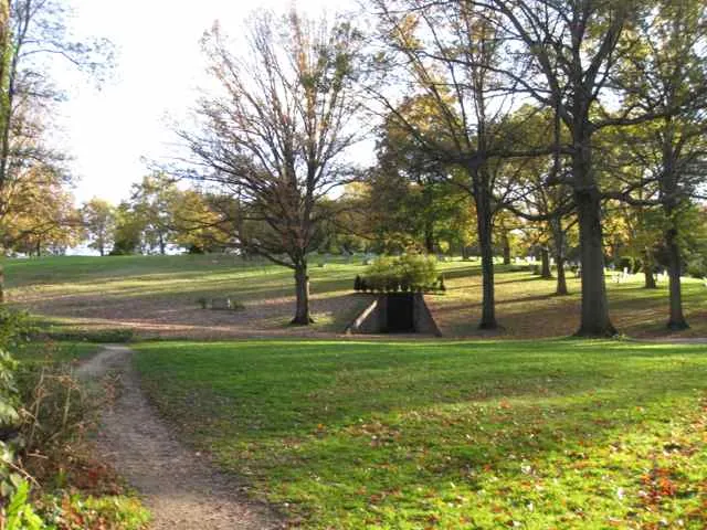 Homewood Cemetery above Tranquil Trail