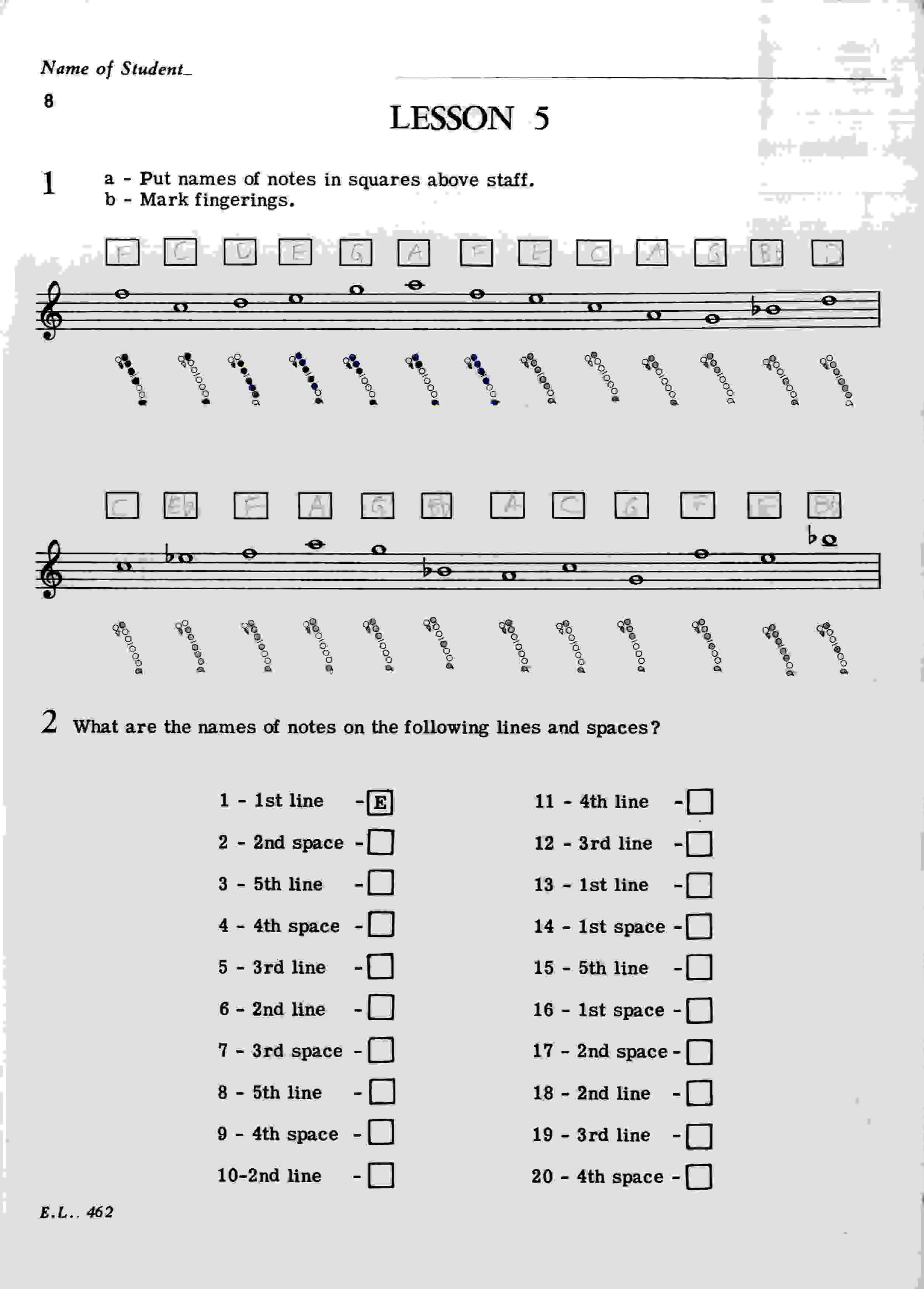 Lesson 5 of Fred Weber