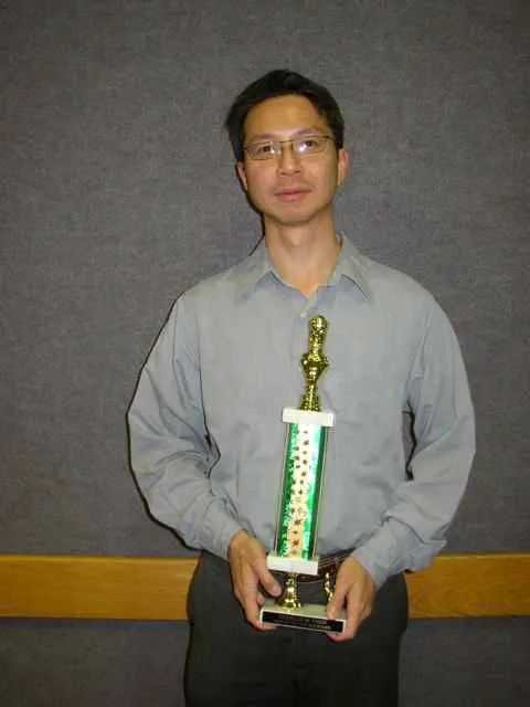 Franklin with Pittsburgh Chess League 2006-2007 second board trophy