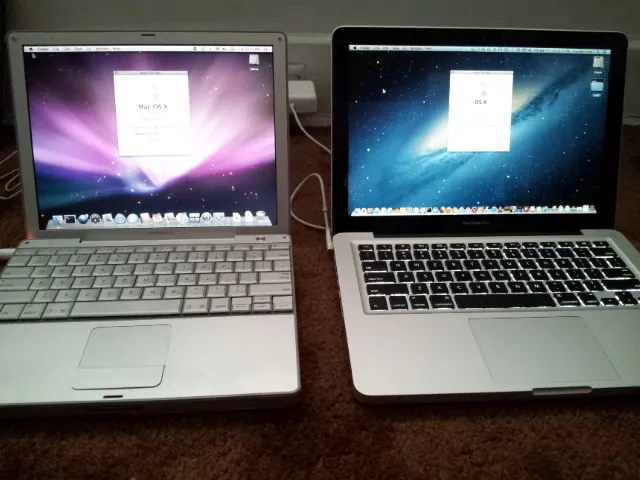PowerBook G4 2003 and MacBook Pro 2012