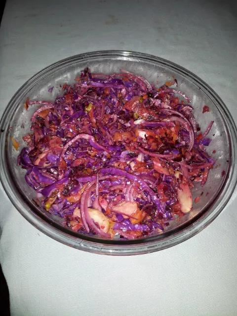 Red cabbage slaw