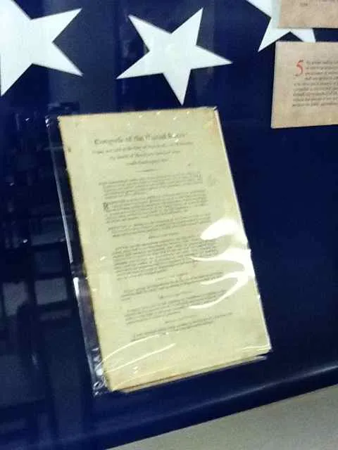 Actual copy of the US Constitution at Carnegie Mellon University