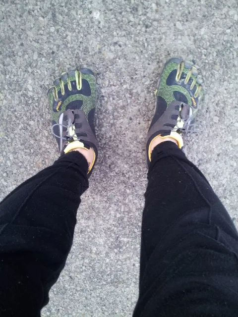 Franklin wearing Vibram FiveFingers Bikila LS