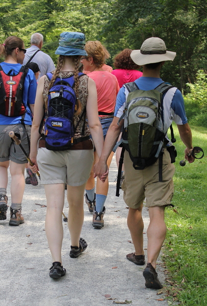 Abby and Franklin on Steve's Soup Hike part 3 wearing Vibram FiveFingers