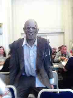 ScareHouse zombie at PodCamp Pittsburgh 6 during lunch time