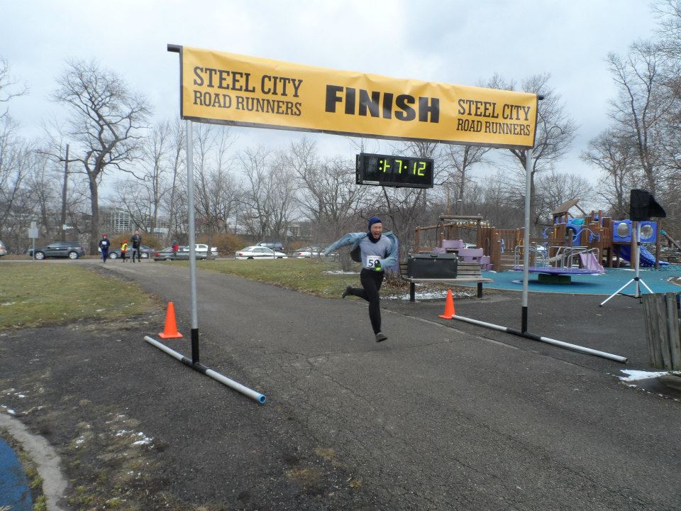 My first Steel City Road Runners winter 5K race · Franklin Chen