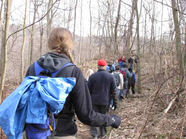 Abby in front of me at Steve's Soup Hike